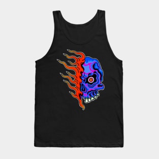 Neon Ghost Skull Tank Top